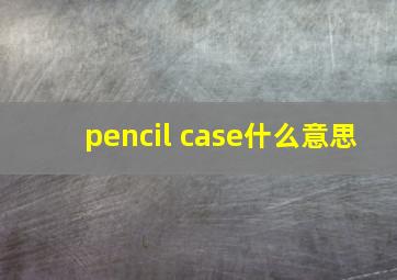 pencil case什么意思